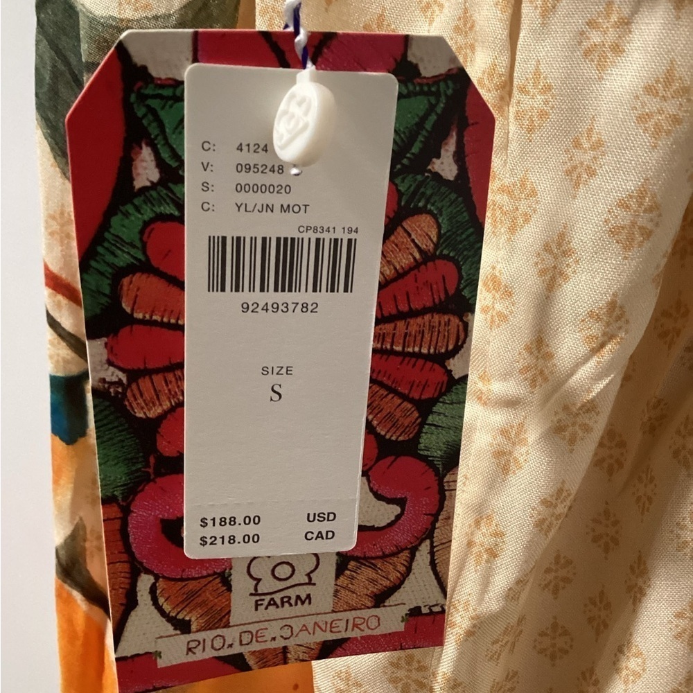 NWT Farm Rio x Anthropologie Floral Halter Jumpsuit‎ Size S - Picture 7 of 10